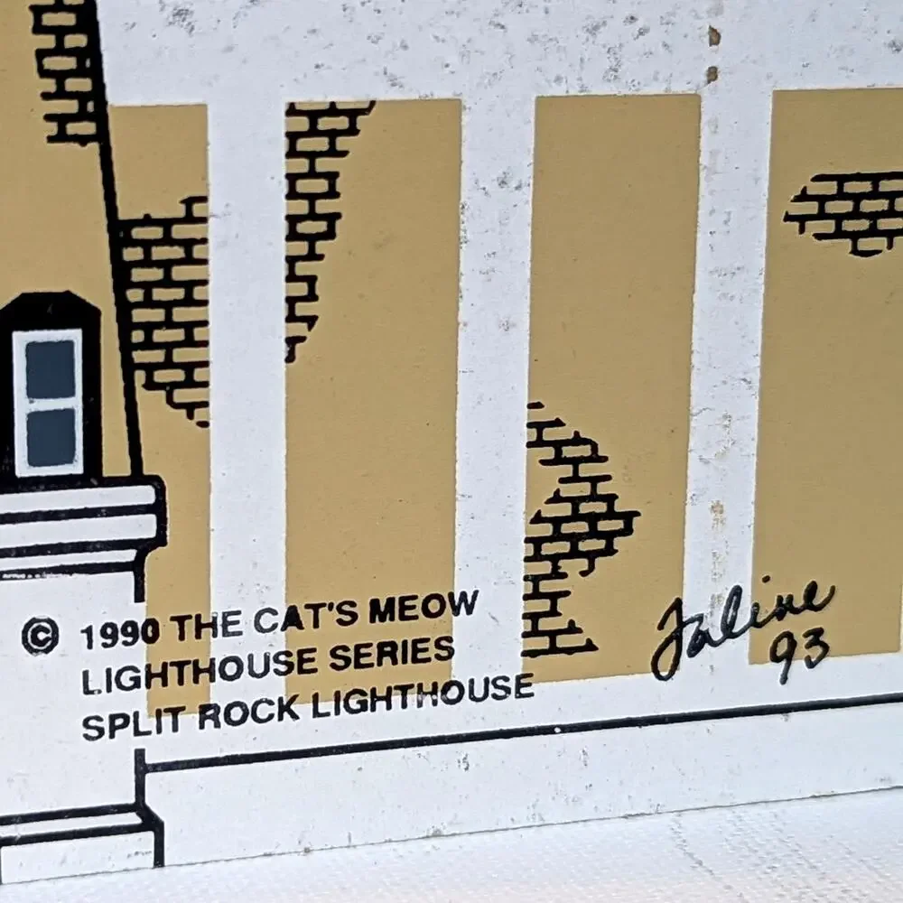 Cat’s Meow Village Split Rock Lighthouse Minnesota 1990 Series Signed 1993